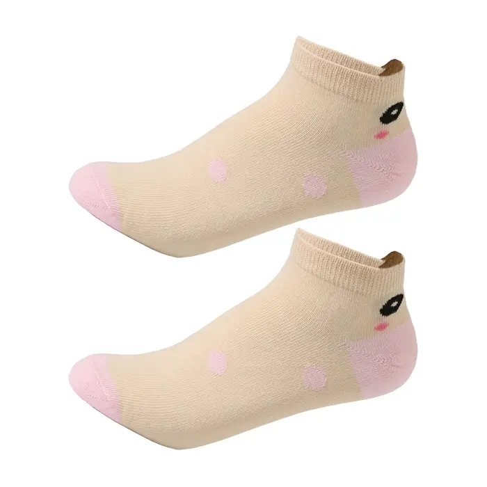 Çocuk ayak bileği çorap sevimli jakarlı tasarım çorap özel pamuk örme rahat çorap OEM