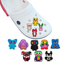 Chaussures en caoutchouc à motif de monstre de dessin animé mignon avec embellissements artisanaux Kit d'accessoires de bricolage