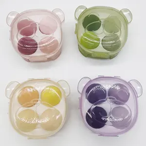 <span class=keywords><strong>2022</strong></span> nouvelle forme d'ours 4 pièces/ensemble beauté maquillage mélangeur <span class=keywords><strong>3D</strong></span> maquillage éponge ensemble Latex gratuit goutte d'eau forme avec étui outils de maquillage - Product Image 1