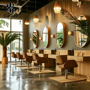 Manufacturer New Fashion Barber Single-sided Oval <b>Mirror</b> Single Styling <b>Mirrors</b> <b>Makeup</b> Hair Salon <b>Mirror</b> Station - Product Image 1