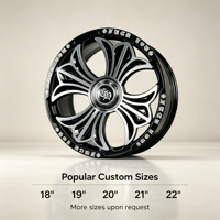 Jantes forgées monobloc à pétales croisés gothiques 6061 T6 avec lèvre gravée pour Charger, Camaro, Lexus GS, LS, JDM, VIP, Stance Upgrade