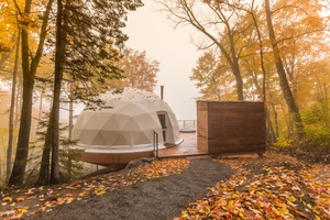 Sang trọng trắc địa glamping <span class=keywords><strong>Dome</strong></span> Lều mùa đông Wonderland không thấm nước PVC Bìa ấn tượng ngoài trời Lều tuyết không thể nào quên khách sạn - Product Image 2