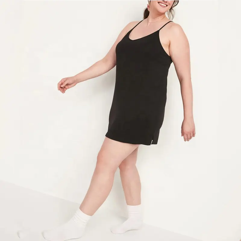 Custom nightgown summer black sexy women sleep dress ladies sleeveless pajamas sleepwear dress