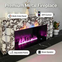 Cheminée à vapeur d'eau 3D OEM AFW120 |   Insert de cheminée électrique 1220 mm avec télécommande, couleurs RGB réglables, réservoir en acier de 5,7 L
