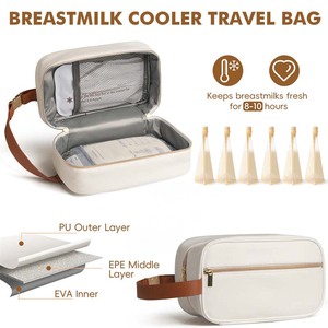 Sac isotherme pour lait maternel avec 3 blocs de glace, sac de rangement imperméable pour lait maternel, sac isotherme portable et polyvalent - Product Image 3