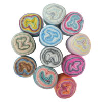 Fil à tricoter et à crocheter en mélange de laine, acrylique et coton, 100g, coloré, auto-rayé, pour pulls, écharpes et bonnets, vente en gros