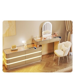 Comò in Legno Massello di Alta Qualità, Design <span class=keywords><strong>Moderno</strong></span> e Minimalista per <span class=keywords><strong>Camera</strong></span> <span class=keywords><strong>da</strong></span> Letto, Novità 2025, Cassettiera con Armadietto Integrato, Scrivania per Trucco con <span class=keywords><strong>Specchio</strong></span> - Product Image 5