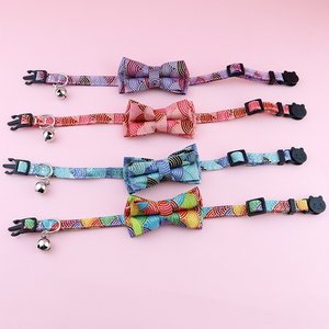 Collar de Lujo para Gato con Diseño de Oso de Dibujos Animados a Cuadros, con Campana y Lazo, Ajustable y de Seguridad, para Gatitos - Product Image 6