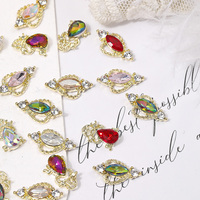 Breloques 3D pour ongles en alliage, motif crapaud doré, style baroque gothique, incrustées de strass colorés, accessoires de nail art