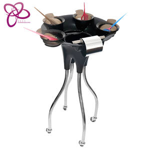 T0144-1 de lujo para salón de belleza, nuevo equipo de extensiones de cabello con ruedas, cubiertas plegables para peluquero, color negro, 2022 - Product Image 2