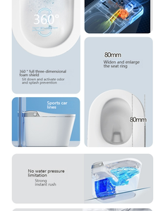 <span class=keywords><strong>WC</strong></span> intelligent monobloc à chasse directe en PP avec <span class=keywords><strong>abattant</strong></span> à fermeture lente, prix usine, pour l'Europe, l'Amérique du Sud, le Moyen-Orient, vente en gros - Product Image 6