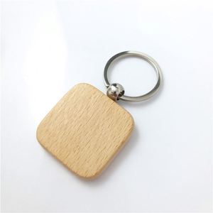 Custom Promotional <b>Gifts</b> Round Heart-Shaped Rectangular Oval and Square Wooden Pendants Zelkova Keyain Key Chains - Product Image 3