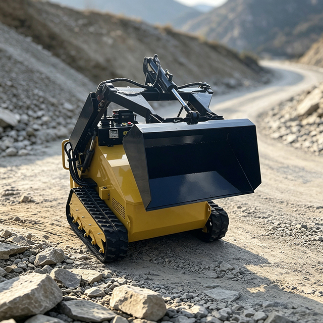 Mini Electric Tracked Skid Steer Loader with Engine Stand-Up Operation Customizable Size & Load Capacity in Stock Fast Shipping