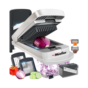 Mueller Real Original <span class=keywords><strong>Pro</strong></span> Chopper Modèle 2013 MC-710 GG Acier inoxydable 8 lames <span class=keywords><strong>Mandoline</strong></span> Trancheuse Lave-vaisselle compatible Outil de <span class=keywords><strong>cuisine</strong></span> - Product Image 1