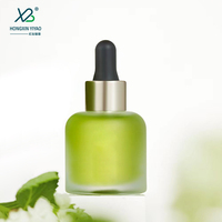 Nouvelle Bouteille Compte-Gouttes en Verre Semi-Circulaire Personnalisée de 20ml 30ml Imprimée pour Sérum de Soin de la Peau et Gouttes Oculaires