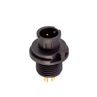 Mini connecteur en plastique étanche pour LED, 7/16 pièces, câble de contrôle circulaire, bornes de montage, prise, baïonnette, Push-up, Lcok