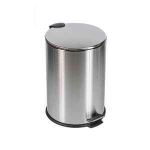 <span class=keywords><strong>Cubo</strong></span> de <span class=keywords><strong>Basura</strong></span> Redondo con Tapa de Cierre Suave, Pedal, Acero Inoxidable, <span class=keywords><strong>Pequeño</strong></span>, para Interiores, para el Hogar - Product Image 1