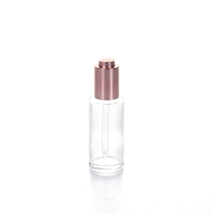 Eu-vẻ đẹp 30ml rõ ràng chai thủy tinh nhỏ giọt tóc dầu tinh chất tinh dầu Huyết thanh chăm sóc da Boston chai với nắp vàng - Product Image 2