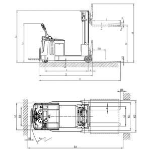 Apilador Eléctrico Contrapesado de 2 Toneladas con Mástil Triplex de Elevación Libre Completa para Manejo de Materiales en Almacenes - Product Image 3