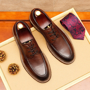 Nueva Tendencia en Zapatos de Hombre de Cuero Genuino, Cerrados, Brillantes, para Otoño, Estilo Británico, Deportivos, Casuales, Sin Cordones, Ligeros, Antideslizantes y Transpirables DSYX - Product Image 3