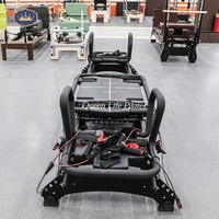Machine de Pilates Reformer en aluminium noir Megaree Luxury, multifonctionnelle, pour l'entraînement d'équilibre et le remodelage corporel
