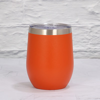 12oz mignon vin café Sublimation voyage tasses personnalisées tasses en acier inoxydable en gros gobelet à bière en métal