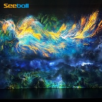 Écran holographique 3D en maille de gaze Seeball de 3 m/5 m de large, écran à 360 degrés, assemblable, pour l'art numérique immersif holographique