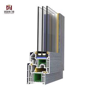 Trung Quốc Nhà Máy Giá hiện đại uPVC cửa ra vào và cửa sổ uPVC hồ sơ đôi kính cửa sổ trượt - Product Image 3