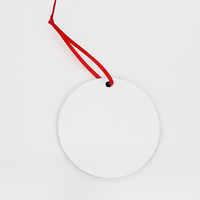Ornements ronds blancs imprimables en forme de cercle pour la sublimation, décoration de Noël