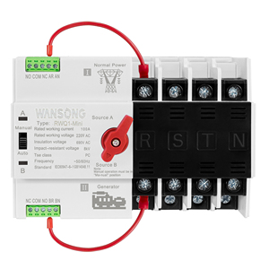 Commutateur de transfert automatique (ATS) double alimentation 2 pôles 100A triphasé CA 400V sur rail DIN, type <span class=keywords><strong>PC</strong></span> - Product Image 1