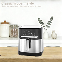 Friteuse à air électrique intelligente moderne pour la maison, grande capacité 9L/10L, écran numérique, type carré, friteuse à air RONCHI