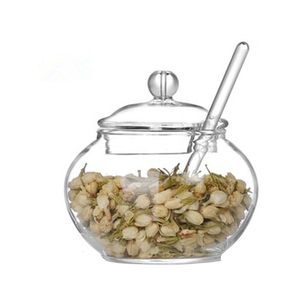 Hot sell high borosilicate glass spice storage jars with lids salt and suga coffee jar glass