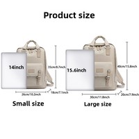 Sac à dos unisexe de voyage et pour ordinateur portable, style décontracté et urbain, imperméable Oxford, couleur unie, capacité 20-35L, avec distribution de la pression
