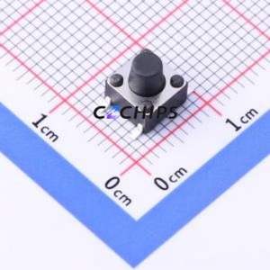 YTS-D003-2F Tactile Switch SMD-4P,6x6mm Switch Single Pole Single Throw Round Button 1.6N Vertical Mount - Product Image 1