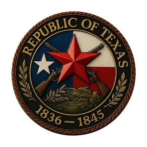 Moneta Commemorativa da Collezione in Bronzo Anticato, Artigianato Metallico a Tema Stato del Texas, Forgiata nel Fuoco della Libertà - Product Image 2