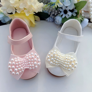 Nuovi Sandali Estivi per Bambine con Decorazioni di Perle, Punta Aperta, Suola in Gomma, Morbidi e Antiscivolo, <span class=keywords><strong>Scarpe</strong></span> da Principessa per Feste e Matrimoni - Product Image 2