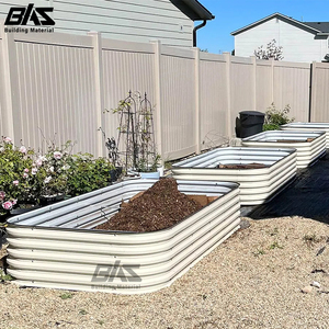 Galvazined Metal DIY Planter High <strong>Liner</strong> Racks Coated Rust Finish Small Large Raised Garden <strong>Beds</strong> for Nursery <strong>Flower</strong> Pots Planting - Product Image 3
