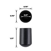Embout de pied de meuble en vinyle noir de 1/2 pouce |   Protection contre les rayures au sol pour chaises et tabourets |   Protection des sols et des surfaces