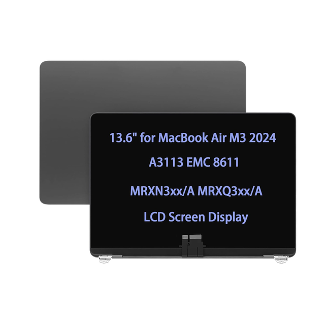 Screen Replacement 13.6" for MacBook Air M3 2024 A3113 EMC 8611 LCD Screen Display Complete Top Assembly