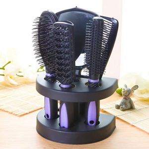 Custom Logo 5 Pcs Household <b>Plastic</b> Holder With <b>Mirror</b> Set Air Cushion & Rolling Comb Hair Care Tool Bathroom Accessories - Product Image 4