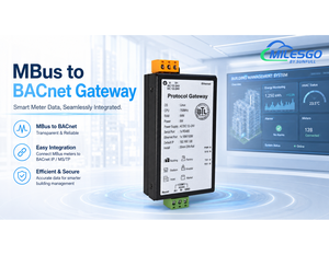 Passerelle M-Bus vers BACnet Milesgo BAC1001-MBus, convertisseur de protocole de compteur intelligent pour BMS, gestion de l'énergie et automatisation des bâtiments - Product Image 2