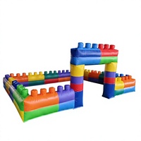 Ensemble de blocs de construction gonflables en PVC, colorés, sûrs et durables, design personnalisé, pour parcs et centres de jeux intérieurs