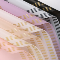 Papier d'emballage floral imperméable, motif à carreaux minimalistes de couleur unie, pour bouquets, emballage cadeau, fournitures pour fleuristes