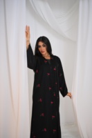 Mexizo Vêtement Islamique le Plus Populaire Abaya Kimono Exquis Brodé de Fleurs avec Hijab Ensemble 2 Pièces Ouvert sur le Devant Nouvelle Collection 2025