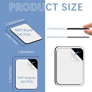 Aimants de réfrigérateur en bois personnalisables de grande taille avec un design Art Déco - Emballage multi-pièces - Product Image 2