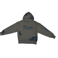 Sweat-shirts à capuche surdimensionnés en tricot personnalisés pour hommes, sweat-shirts à capuche de créateur brodés de qualité supérieure