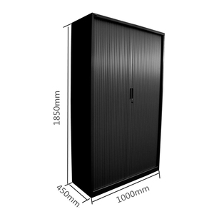 Modern Design Metal Sliding <strong>Roller</strong> Door File <strong>Cabinet</strong> Two PVC Tambour Door Steel Cupboard Adjustable Shelf for School Hospital - Product Image 1