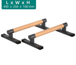 Barre Parallele Professionali in Legno di Faggio per Flessioni, Personalizzabili con Base in Acciaio, per Allenamento di Forza, Vendita all'Ingrosso - Product Image 4