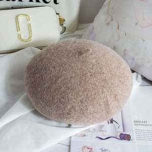 Béret d'artiste unisexe de haute qualité 100% laine, broderie personnalisée, couleur unie, écologique, réglable, pour les fêtes et les occasions décontractées - Product Image 6