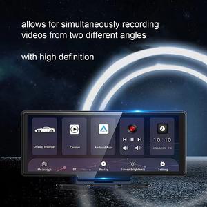 10 Inch Full 2160P Touchscreen Voor En Achter Dashboard Camera 'S Met Carplay Android Auto Voor Achteruitkijkspiegel Camera Dashcam 4K - Product Image 2